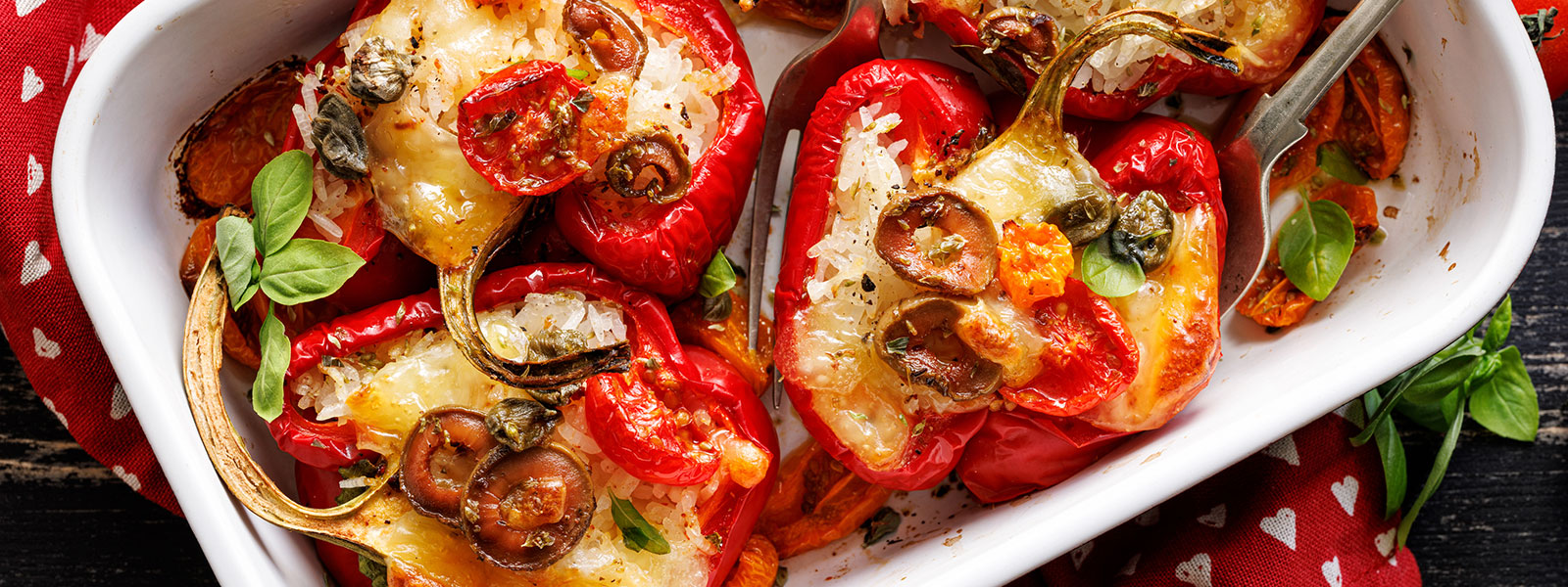Squash & Chicken Stuffed Peppers