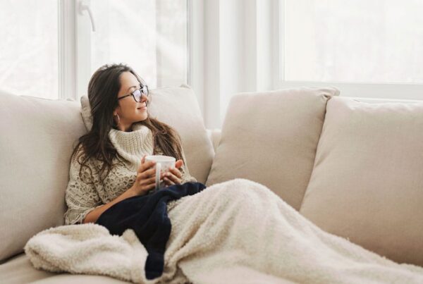 woman recovering at home after her gastrectomy in New Jersey