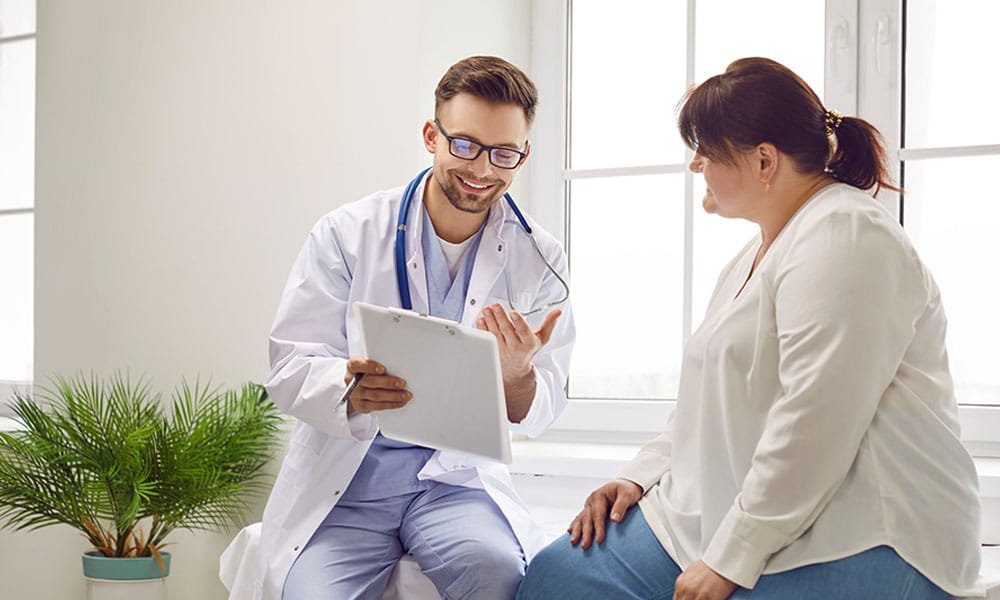 woman getting treated for obesity and sleep apnea in New Jersey